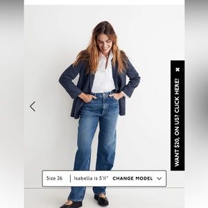 Madewell baggy straight jeans
